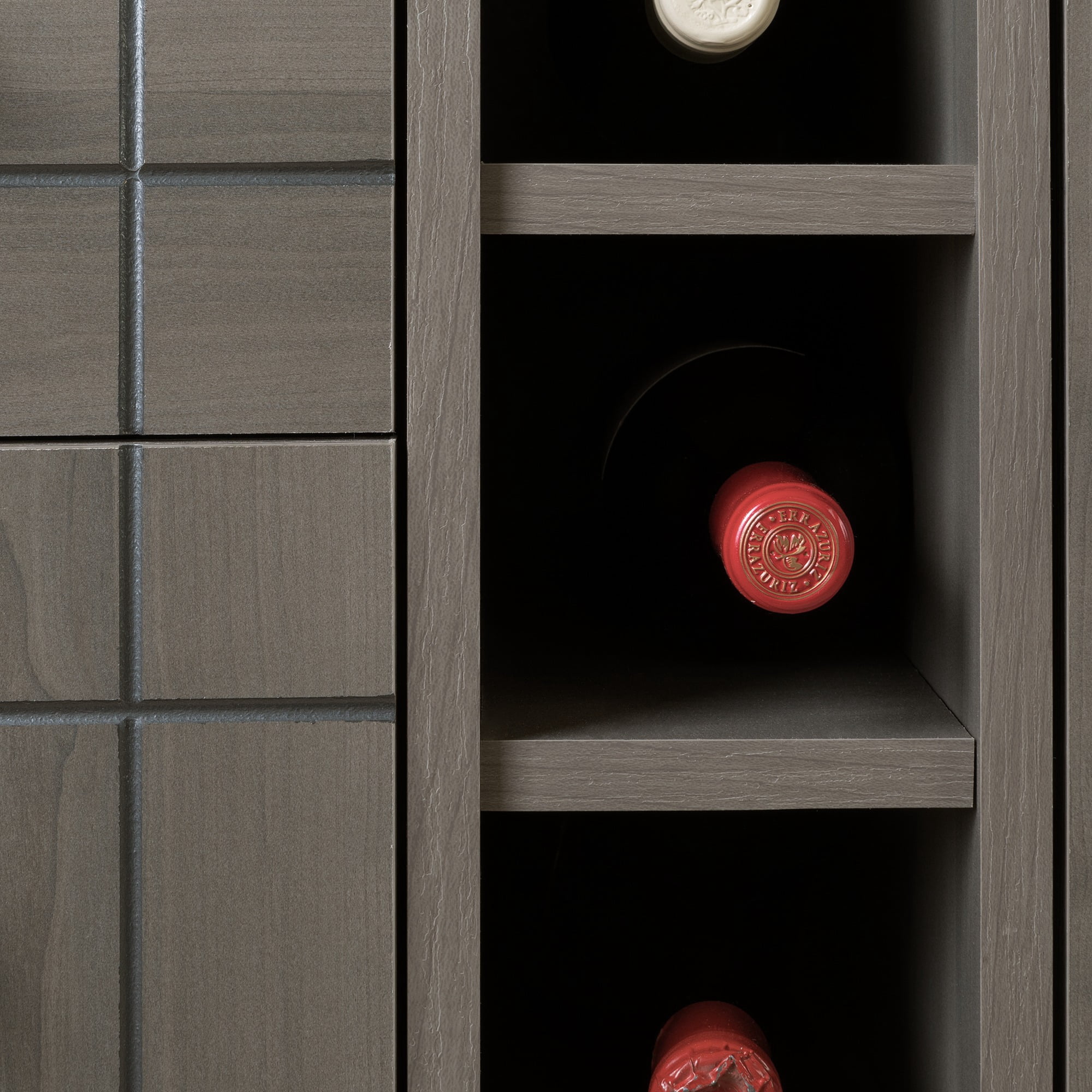 South Shore Vietti Bar Cabinet with Storage, Gray Maple