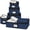 Blue-5 Piece Storage Set, variant on Gray 5 Piece Storage Set Quilted Fiber Dish Organizer For Dinnerware Glasses Plates Mugs Saucers
