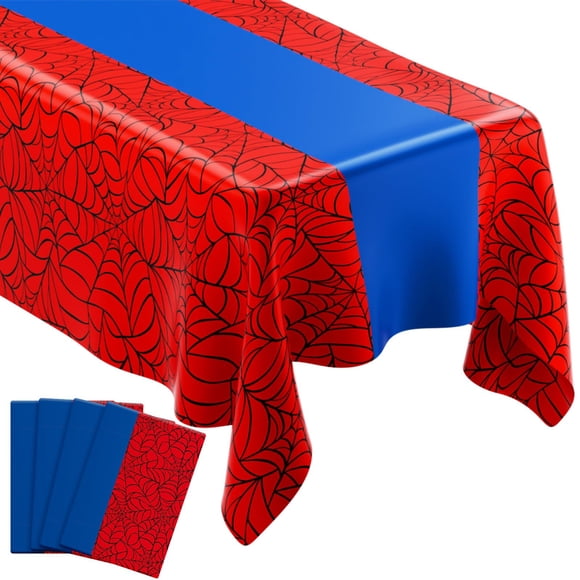 Mantel Remagr Spider para fiesta de cumpleaños, 137 x 274 cm, 3 unidades
