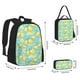 thumbnail image 2 of Disketp Yellow Lemon Mochila Estampada de Gran Capacidad con Lonchera y Estuche, Set de 3 Piezas para Estudiantes, 2 of 7