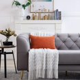 thumbnail image 2 of Burnt Orange Lumbar Pillow Covers 12x20 Inch Set of 2 Solid Rustic Farmhouse Decorative Throw Pillow Covers Cushion Case for Home Sofa Couch Decoration, 2 of 7