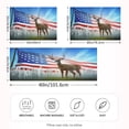 thumbnail image 4 of Dailycode Satin Pillow Case Standard Silk Pillow Cover for Hair and Skin Envelope Closure Deer and American Flag 20"x26", 4 of 9