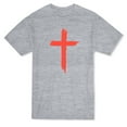 thumbnail image 1 of Jesus Red Cross Paint Style Medium Front Graphic Men's Heather Grey T-shirt, 1 of 1