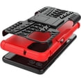 thumbnail image 4 of Case for Samsung Galaxy A22 4G (Not 5G), Tyre Pattern Design Hybrid TPU+PC Material Double Layer Protection Shockproof Cover with Kickstand Phone Case for Samsung Galaxy A22 4G XC Red, 4 of 14