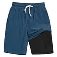 thumbnail image 6 of XIAOCHA Men's Solid Color Swim Trunks Elastic Drawstring Waist Loose Fit Beach Boardshorts, 6 of 7