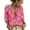 Watermelon Red, variant on Women's Polka Dot Top V Neck Lace Casual Loose Fit Blouses Boho Fashion Ruffle Trim Casual Loose Flowy Dressy Shirts