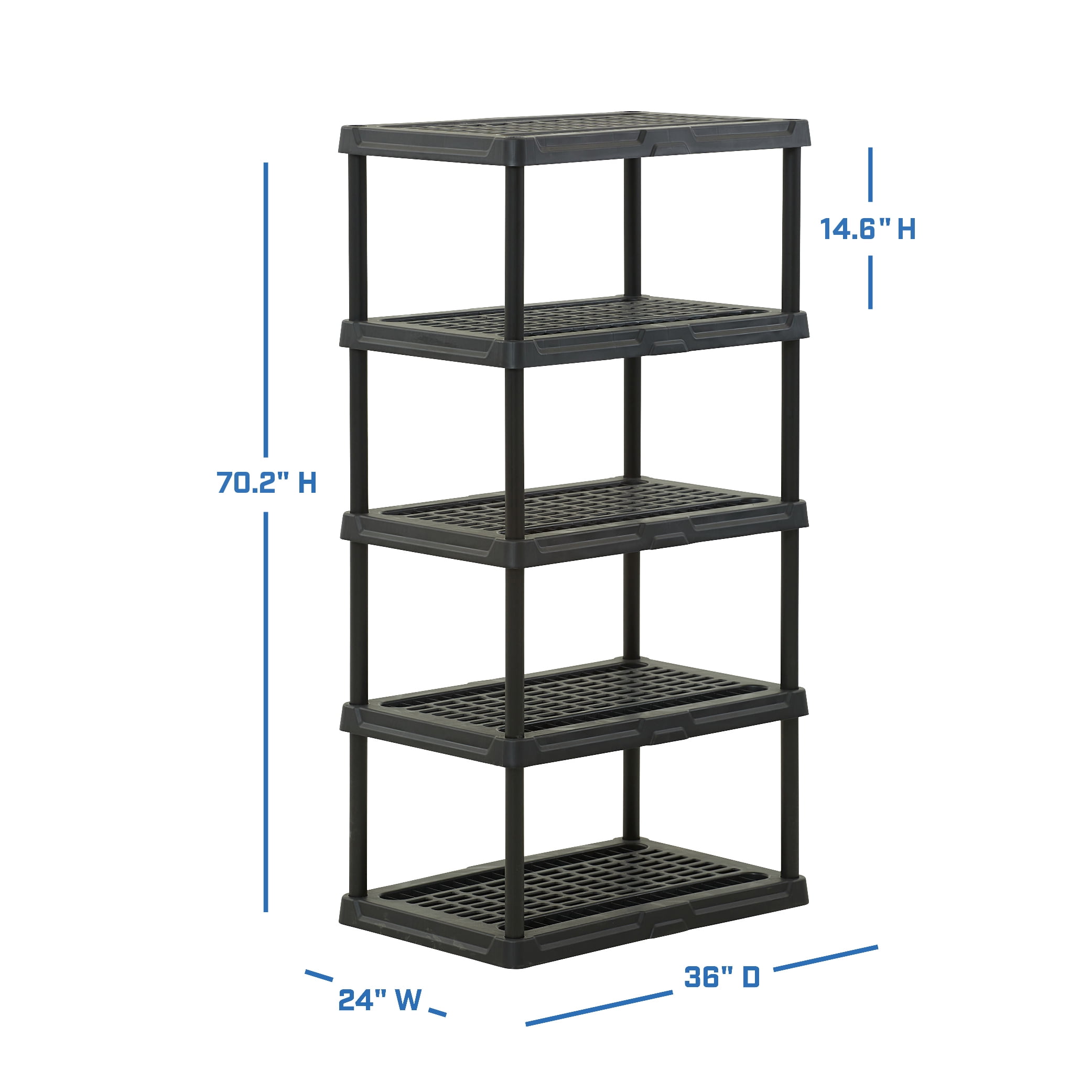 24x40 Ventilated 5-Tier Shelf