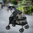 thumbnail image 3 of mwptoo 4 Wheels Dog Cat Stroller, Outdoor Travel Pet Folding Stroller, Dog Cat Cage Stroller with Cup Holder, for Medium Small Dog, 3 of 8