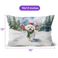 thumbnail image 4 of Hello Winter Bichon Frise Frosty Morning Walk Welcome Snowy Christmas Pillow Cushion Double Sided Bichons Dog Lovers Gifts Idea Throw Pillow - 02018, 4 of 4