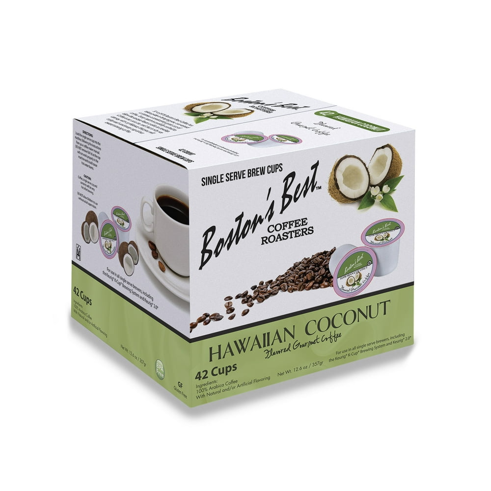 Boston's Best Hawaiian Coconut Flavored Coffee, Single Serve Cups, 42 ct