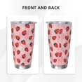 thumbnail image 3 of Daiia Strawberries Printed 20oz Insulated Coffee Cup with Straw Topper, Fully Spill Proof Travel Coffee Mug, Stainless Steel Tumbler for Work Home Outdoor Car-Without Straw, 3 of 8
