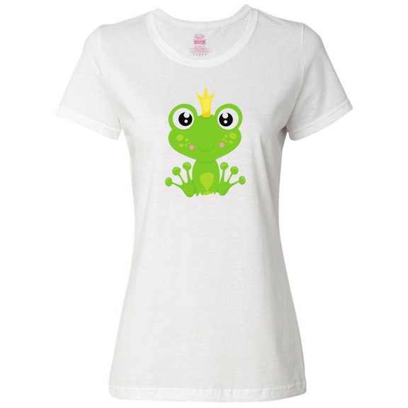 Inktastic Cute Frog, Green Frog, Frog Prince, Crown Women's T-Shirt