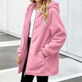 thumbnail image 6 of Girls Fleece Jacekts with Hood Long Sleeve Zip Up Lightweight Warm Casual Kids Winter Coat Pink 14-15Years, 6 of 9