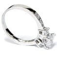 thumbnail image 3 of Pompeii 7/8 ct Princess Cut Diamond 3-Stone Solitaire Engagement Ring 14k White Gold, 3 of 4