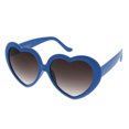 thumbnail image 2 of sunglassLA - Women's Oversize Neutral-Colored Lens Heart Shaped Sunglasses 55mm - 55mm, 2 of 4
