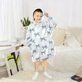 thumbnail image 6 of joogoo Wearable Blanket Hoodie for Bows Blue Flannel Sherpa Pocket 3-14 YR S, 6 of 7