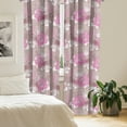 thumbnail image 2 of Ambesonne Floral Curtains, Peonies on Checkered Back, Pair of 28"x63", Soft Pink and Pale Grey, 2 of 5