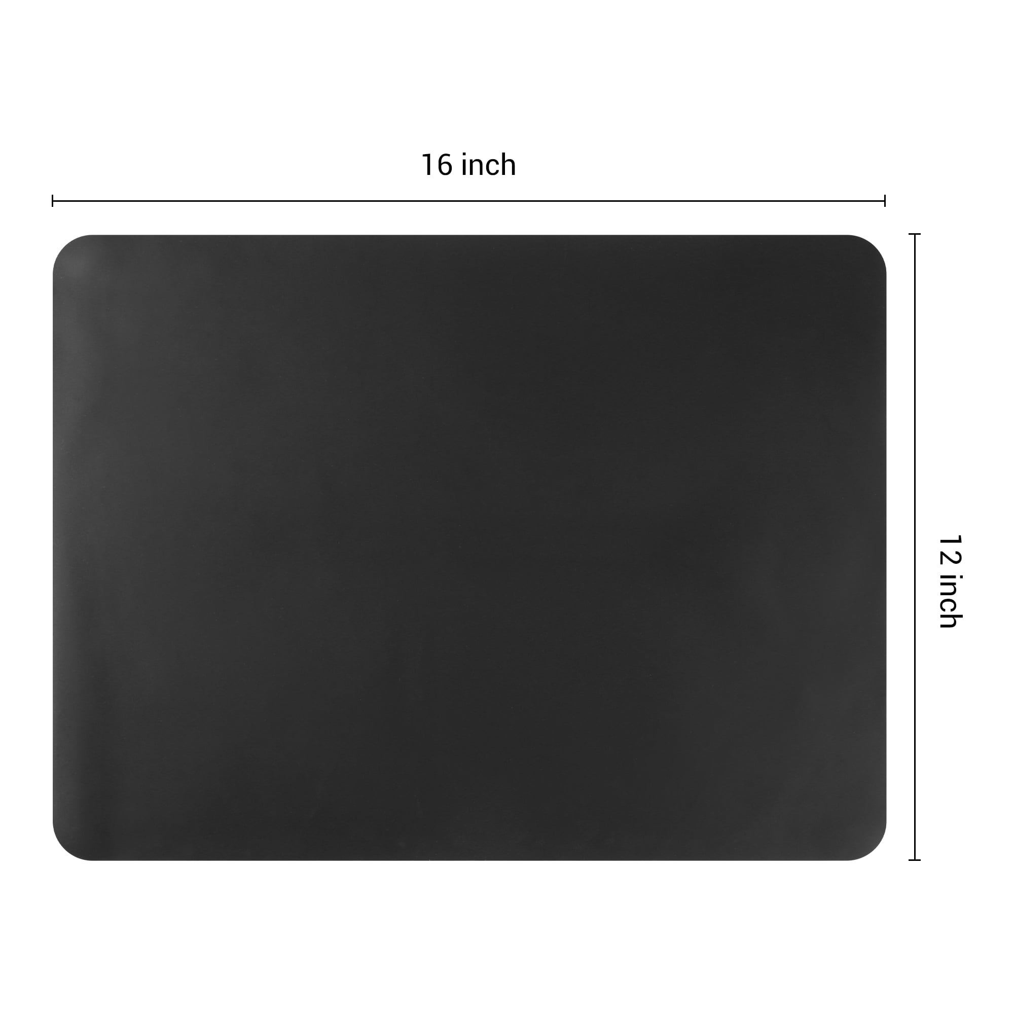 Unique Bargains Set of 6 Silicone Placemats for Kitchen Dining Table Decor Black
