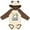 Natural & Brown w Ears, variant on Inktastic My Aunt Loves Me Penguin Boys or Girls Long Sleeve Baby Bodysuit