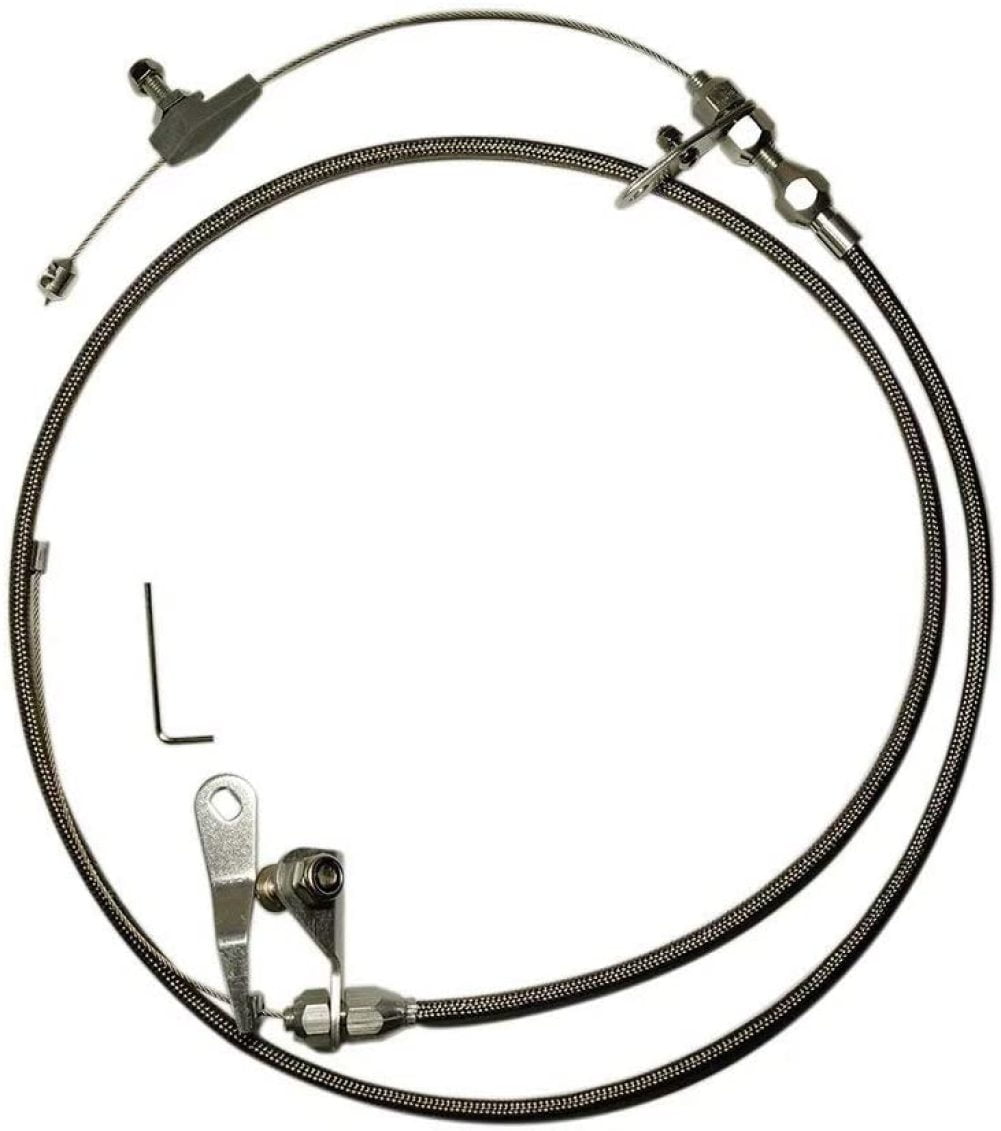 buy them safely BYS Technology Stainless Braided Kick Down Cable