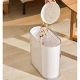 thumbnail image 1 of Removable Small Office Garbage Can, Thin Waste Bin, Practical Compact Rectangle Narrow Garbage Trash, for Kitchen ,Household ,Bathroom Hotel Blanco Soledad Bote de basura, 1 of 10