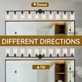 thumbnail image 5 of 10-Light Modern Vanity Light with Clear Glass Shade - Dimmable Bathroom Black Wall Lamp for Mirror, Kitchen, Hallway, 5 of 7