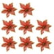 thumbnail image 1 of EeaseMX 10 flores artificiales con purpurina de 13 cm para decoración de árbol de Navidad (rojas), 1 of 7