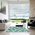 thumbnail image 7 of Ahgly Company Machine Washable Indoor Rectangle Transitional Aquamarine Green Area Rugs, 4' x 6', 7 of 7
