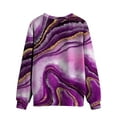 thumbnail image 3 of TWZH Women Textures 3D Graphic Print Crew Neck Loose Sweatshirt Top, 3 of 3