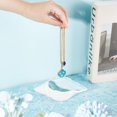 thumbnail image 3 of WEBEEDY Shell Shape Porcelain Jewelry Plate Storage Tray for Rings Necklaces Earring Sky Blue 176x80x52mm Inner Diameter: 109x73mm, 3 of 6