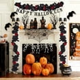 thumbnail image 6 of RECUTMS Artificial Black Garland Hanging Vine Artificial Floral Vines Fall Garland Hanging Flower Fake Rose Vines for Black Burgundy Wedding Halloween Decor (Red Rose), 6 of 8