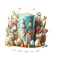 thumbnail image 2 of Vela 2d de Vela de Pascua ACRYLIC Craft Ornament Accent Accent Plate con base para Gabinete de fiesta estantería interior al aire libre, 2 of 8