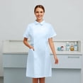 thumbnail image 3 of Elegant - Ensemble Timeless Long Lab Coat with Collar and Side Button Closure for Everyday Clinical and Lab Roles, 3 of 4