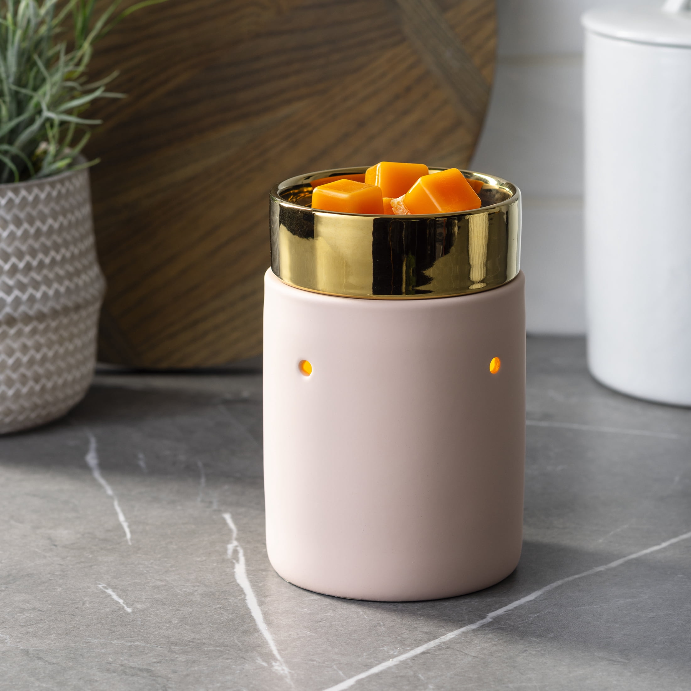 Mainstays Pink and Gold Chrome Ceramic Wax Warmer
