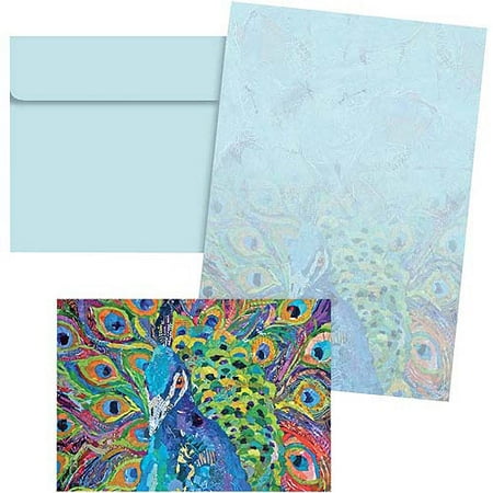 Artisan Petite Note Card, Peacock