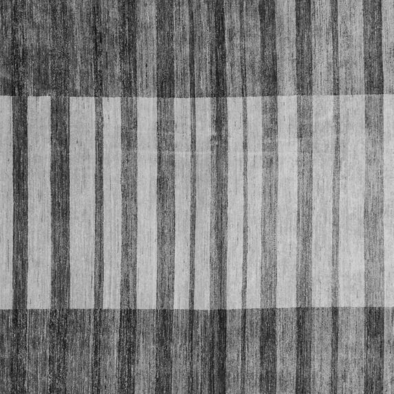 Ahgly Company Indoor Square Abstract Gray Modern Area Rugs, 6' Square