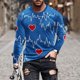 thumbnail image 1 of Blusas y camisas de manga larga y cuello redondo para hombre, camisetas casuales con estampado de moda y cuello redondo, blusas de licra de manga corta para hombre., 1 of 5