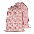 thumbnail image 2 of Christmas Bags Drawstring,Pink Christmas Snowman Pattern Large Xmas Christmas Gift Bags,Reusable for Xmas and New Year Party Favors and Supplies,27.6" X 19.7", 2 of 6