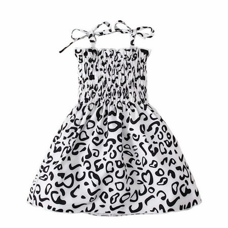 

Toddler Kids Girls Dress Floral Printed Sleeveless O-Neck Casual Straps Cute Princess Summer Clothes Outfits 12 Months To 5 Years Sundress Soft Flowy Dresses