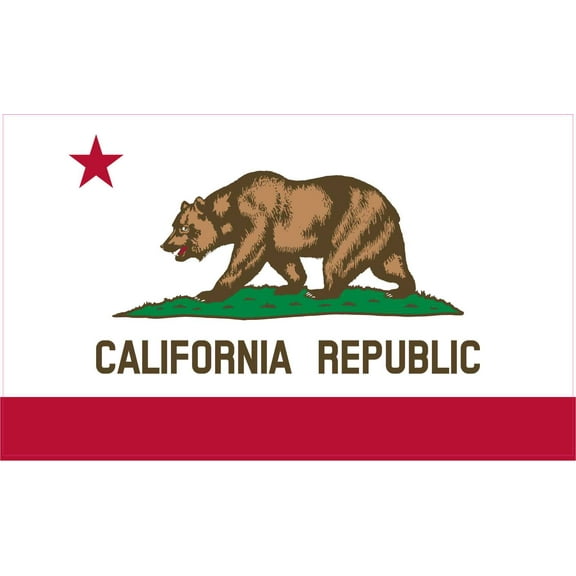 5in x 3in California State Flag Sticker Vinyl State Flag Vehicle Decals