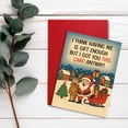 thumbnail image 3 of Tarjeta de felicitación Podagree divertida para Navidad con forma de reno de Papá Noel, 5.3 x 8 pulg, 3 of 7