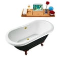 thumbnail image 3 of 59" Streamline N1120ORB-WH Clawfoot Tub and Tray With External Drain, 3 of 7