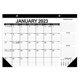 thumbnail image 1 of Calendario de escritorio 2023-2024 - Calendario de escritorio/pared, papel grueso con protectores de esquinas, bloques rayados, negro, 1 of 5