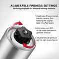 thumbnail image 3 of Raindrops Manual Coffee Grinder Plated Silver Portable Hand Crank Mill with Adjustable Ceramic Burr for Bean Grinding, 3 of 8
