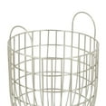 thumbnail image 6 of DecMode 17", 14"H Silver Metal Open Framed Grid Storage Basket with Arched Handles, 2-Pieces, 6 of 13