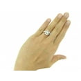 thumbnail image 3 of Three Stone Diamond Engagement Wedding Ring, Bypass Diamond Ring, Solitaire With Accents Diamond Anniversary Ring, 925 Sterling Silver, 2.2 Ct Simulated Diamond, Rin For Special Ocaasion, 3 of 3