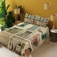 thumbnail image 2 of Ambesonne Colorful Fitted & Top Sheet Set with Shams, Italian Stone Houses, Multicolor, 2 of 5