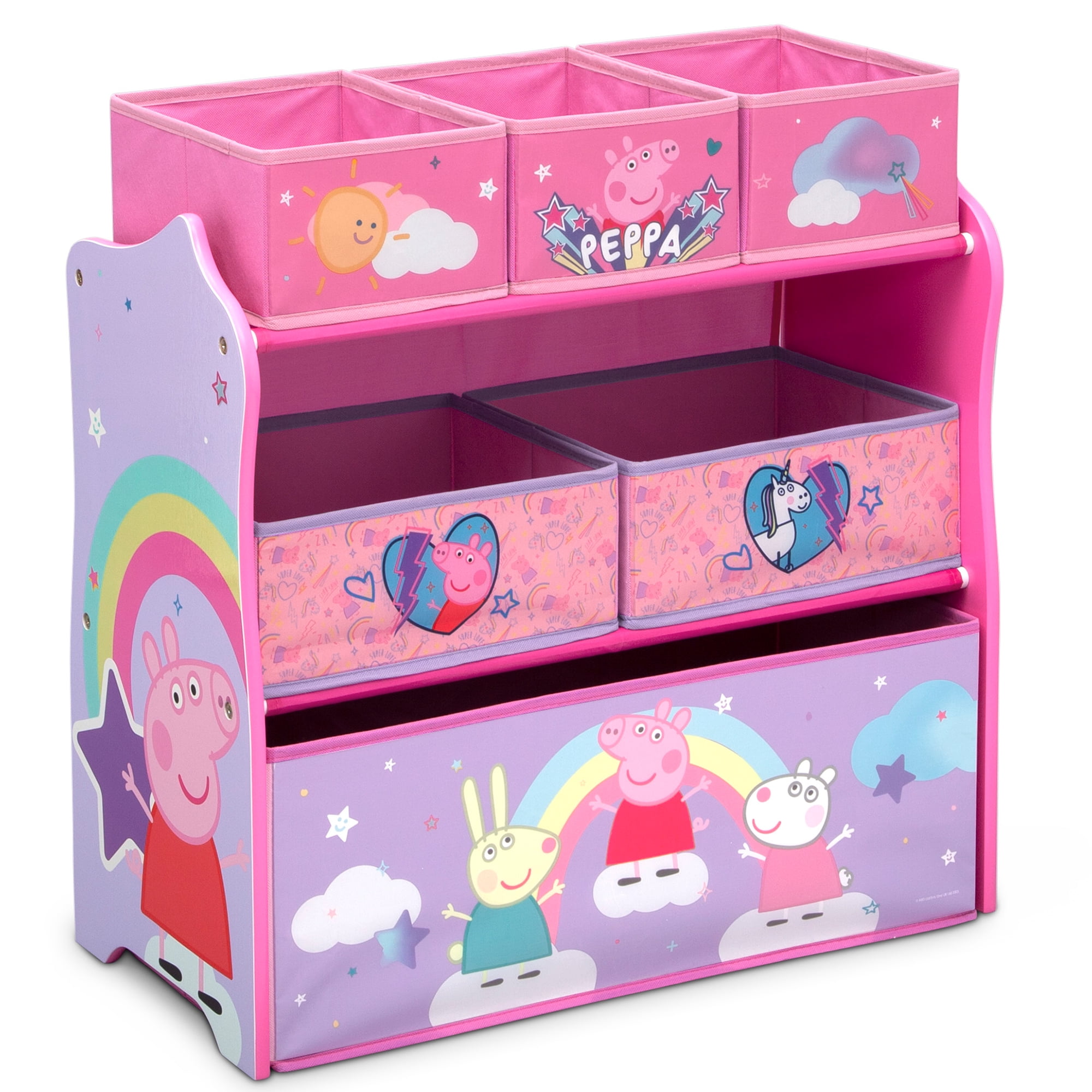 Disney Peppa Pig Kids Bedroom Pop Up Foldable Storage Car Toy Organizer Bin H58 