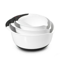 OXO SoftWorks 3-Piece Mixing Bowl Set with Easy-Grip Handles, Non-Skid Bottoms & Nesting