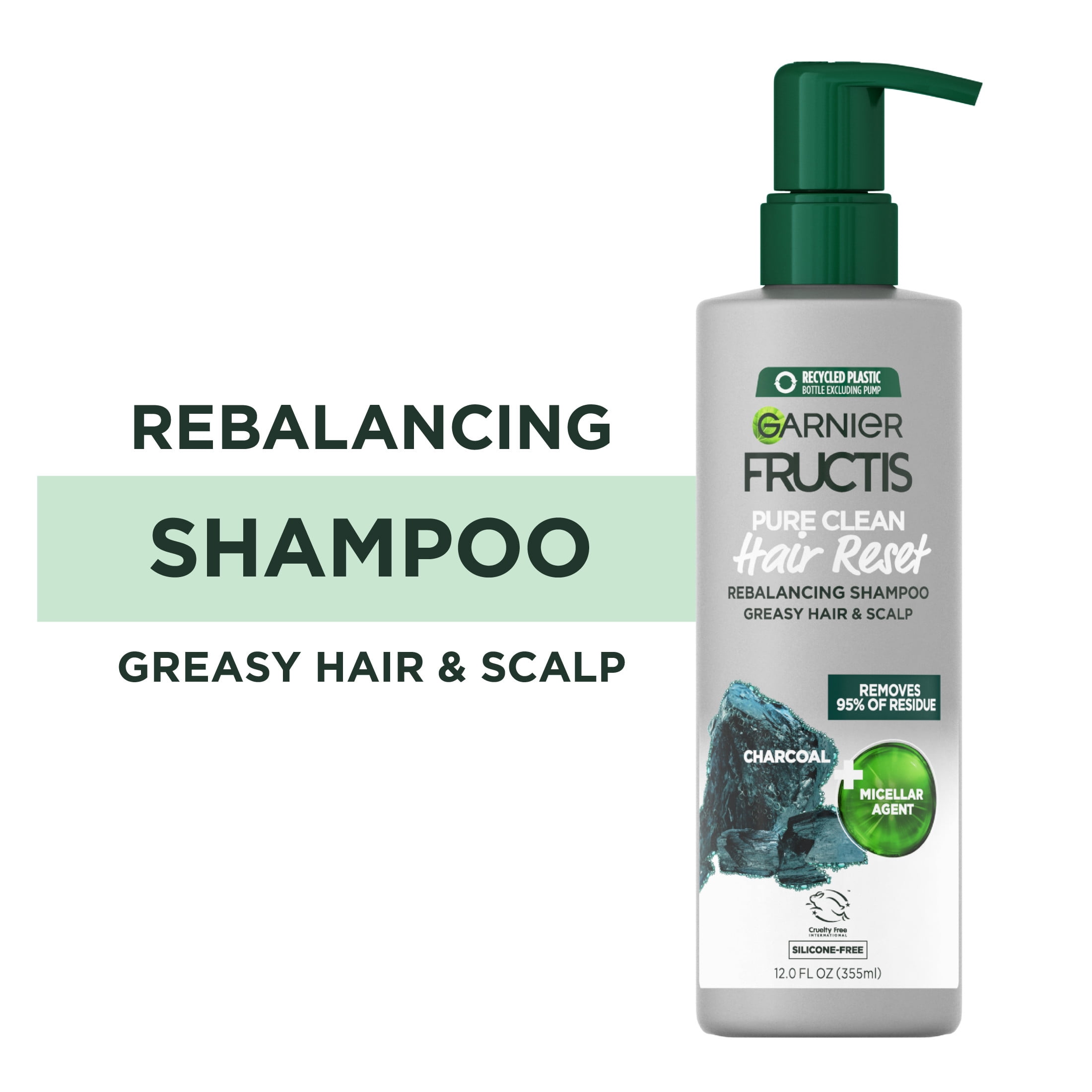 binding Uitbeelding Trappenhuis Garnier Fructis Pure Clean Hair Reset Rebalancing Shampoo with Charcoal, 12  fl oz - Walmart.com